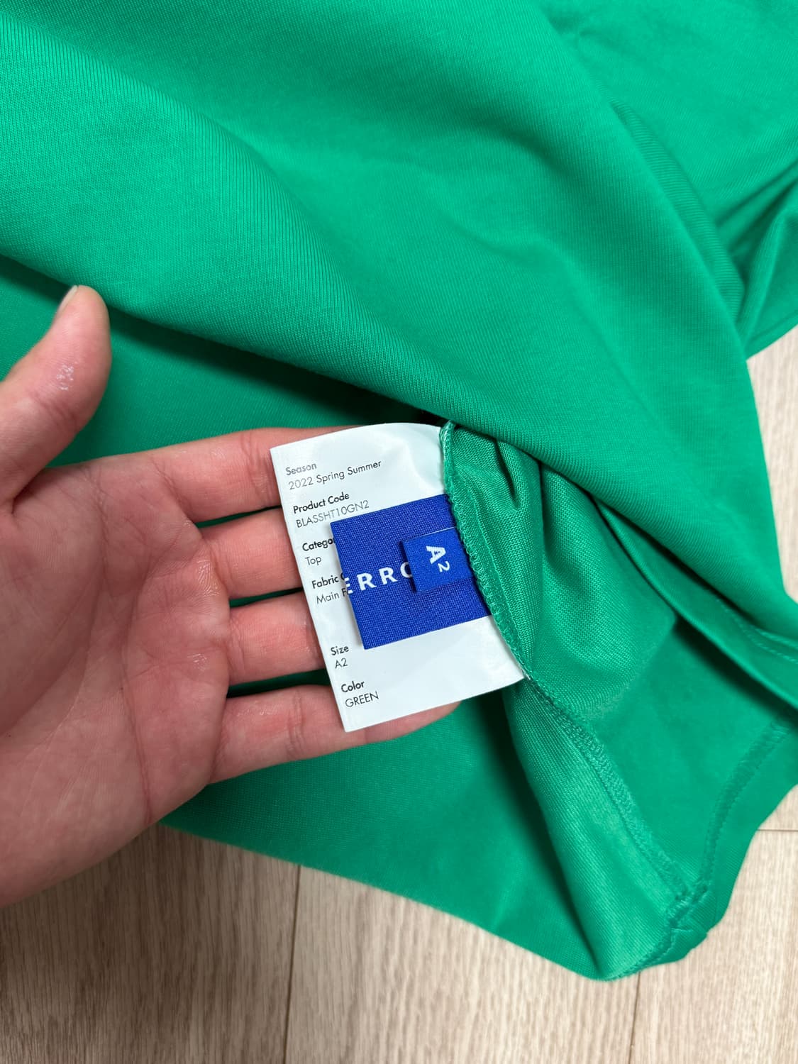 Adererror 트윈 하트 로고 티셔츠 그린 상품이미지5