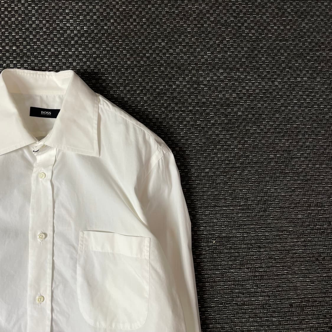 휴고보스 화이트 원포켓 코튼 긴팔 셔츠 상품이미지3