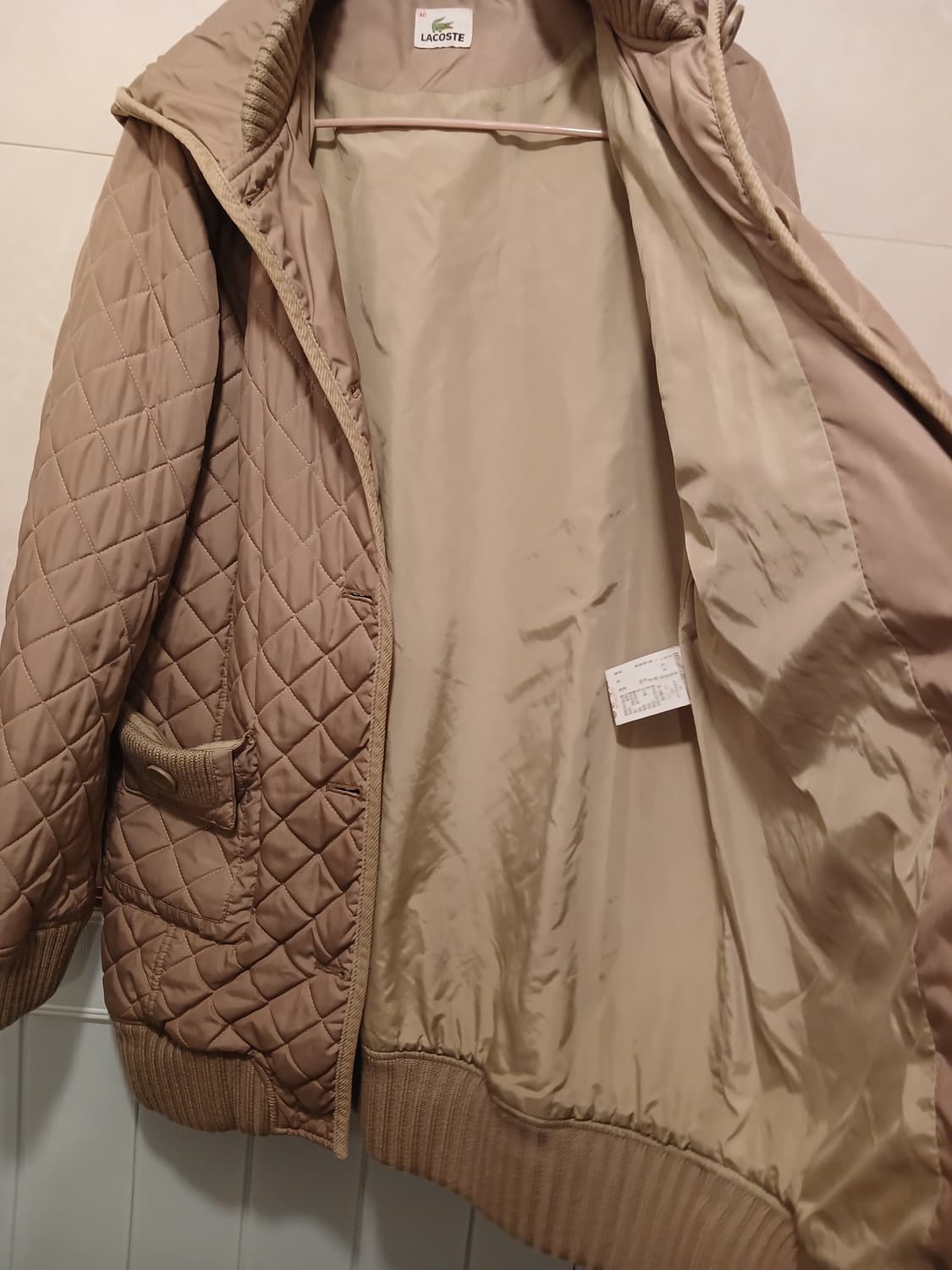 라코스테 정품 여성 퀼팅 패딩 40 (95) 사이즈 상품이미지4