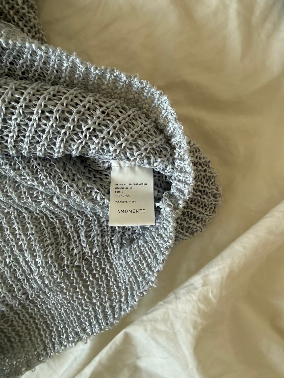 아모멘토 니티드 풀오버 블루L 상품이미지6