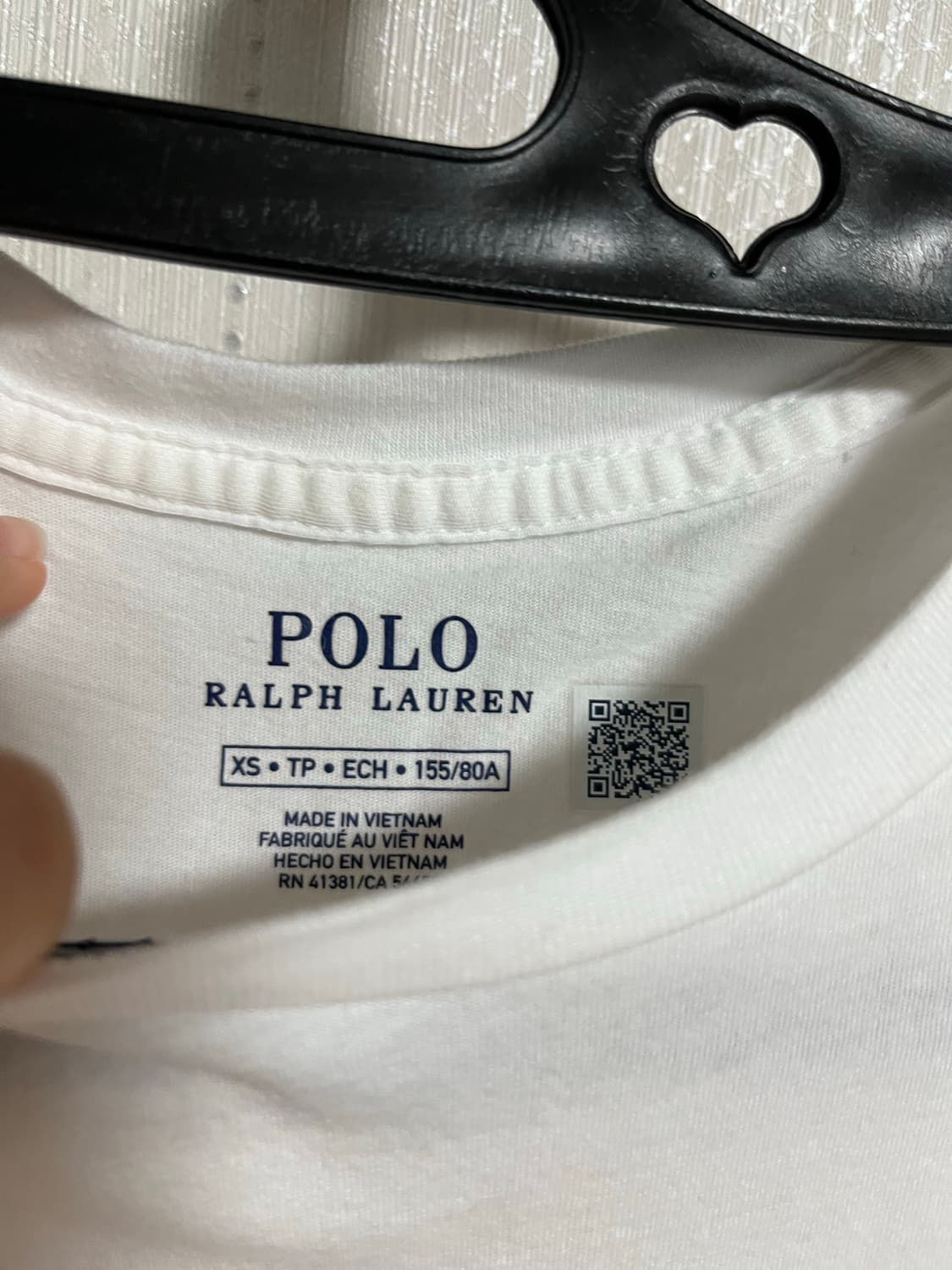 정품) 폴로 반팔티 화이트 xs 상품이미지2