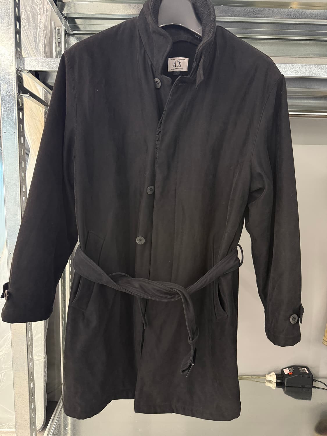 Armani Exchange 블랙 로브 코트 L 상품이미지3