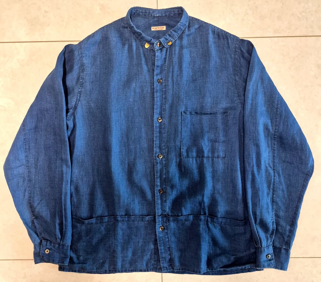 KAPITAL Indigo Linen Work Shirt [M] 상품이미지5
