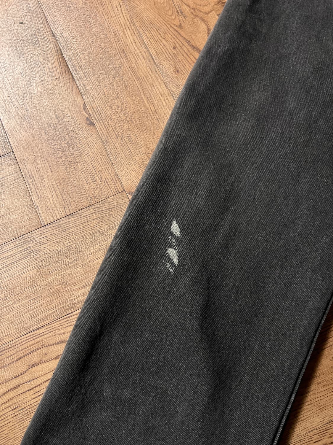 [36]00's 리바이스 505 블랭크탭 빈티지 워싱 흑청 데님 팬츠 상품이미지9