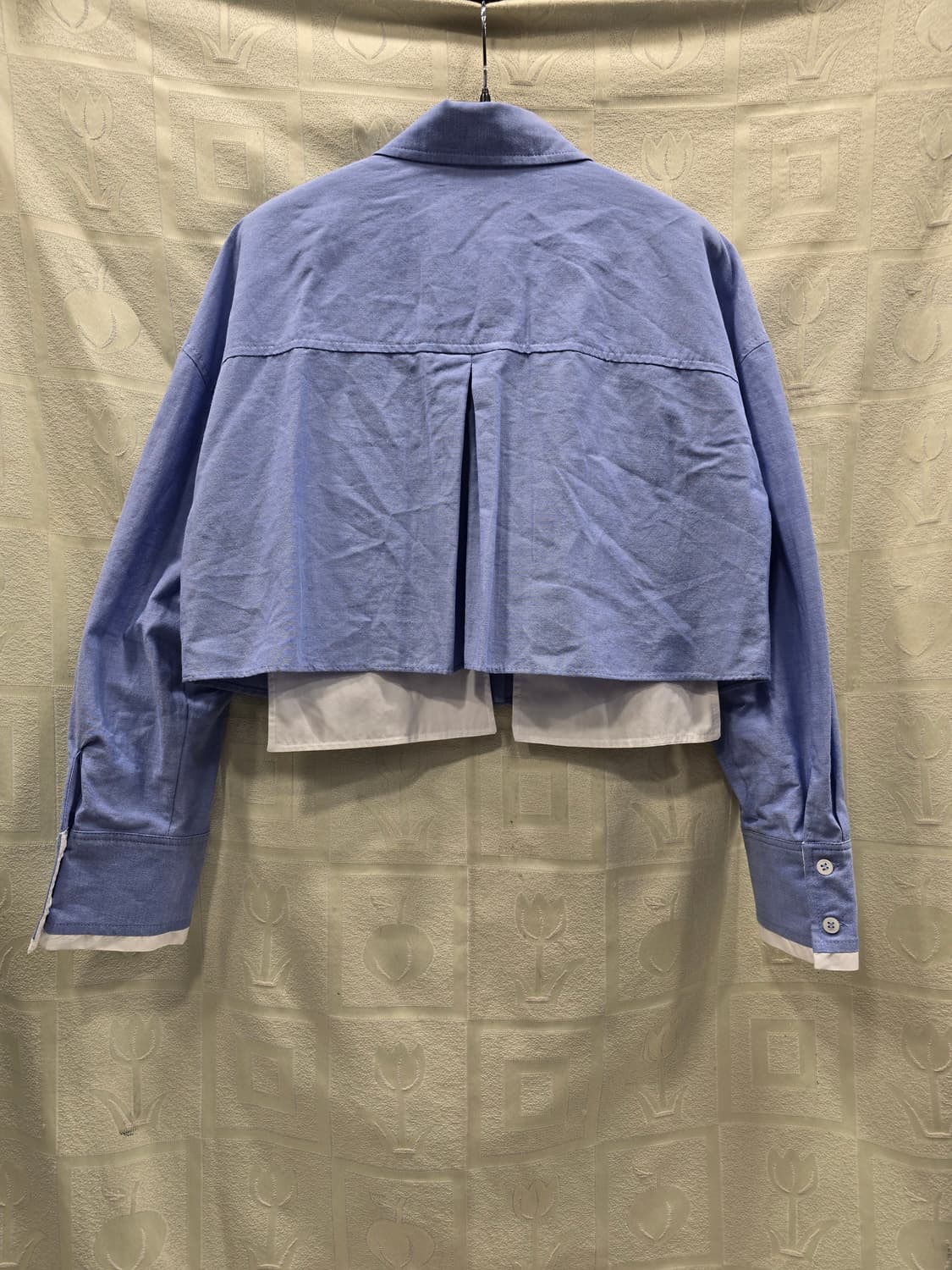 거의새거) 자라 블루 크롭 셔츠 S~M 상품이미지4