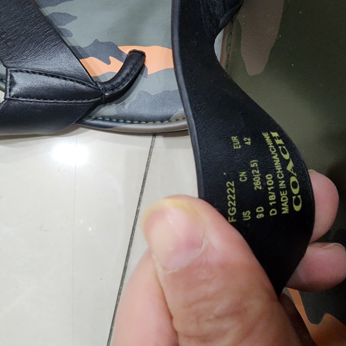 코치 남성 샌들 42 사이즈260 상품이미지6