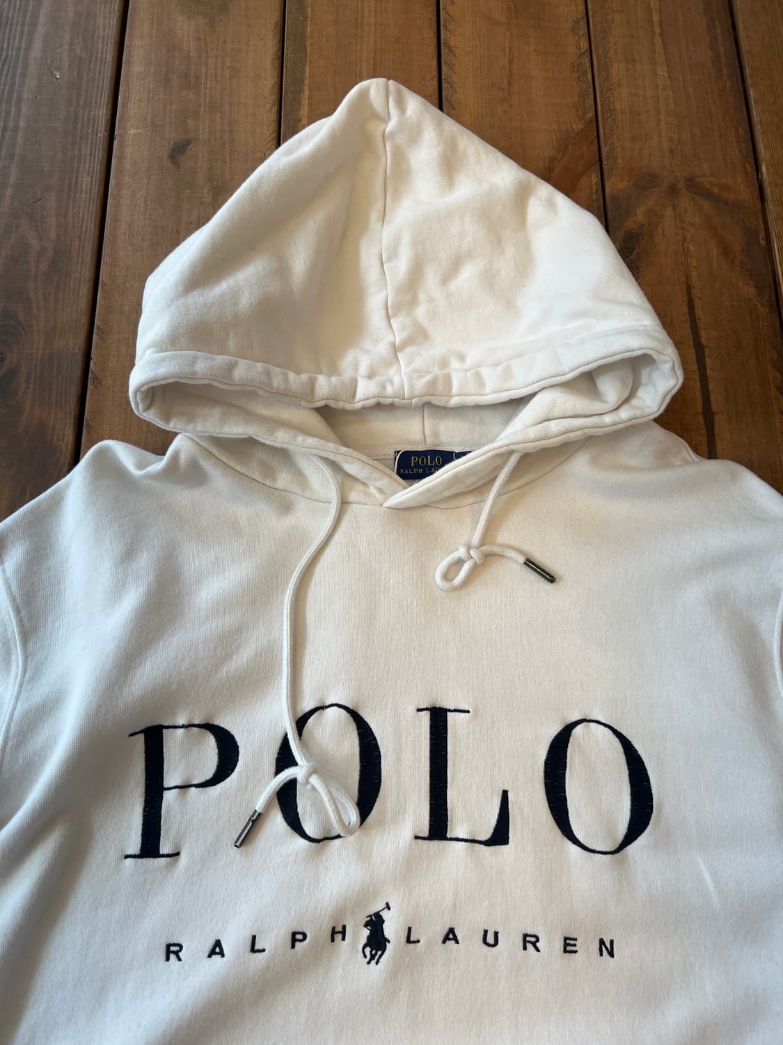폴로 화이트 로고 후드티 상품이미지7