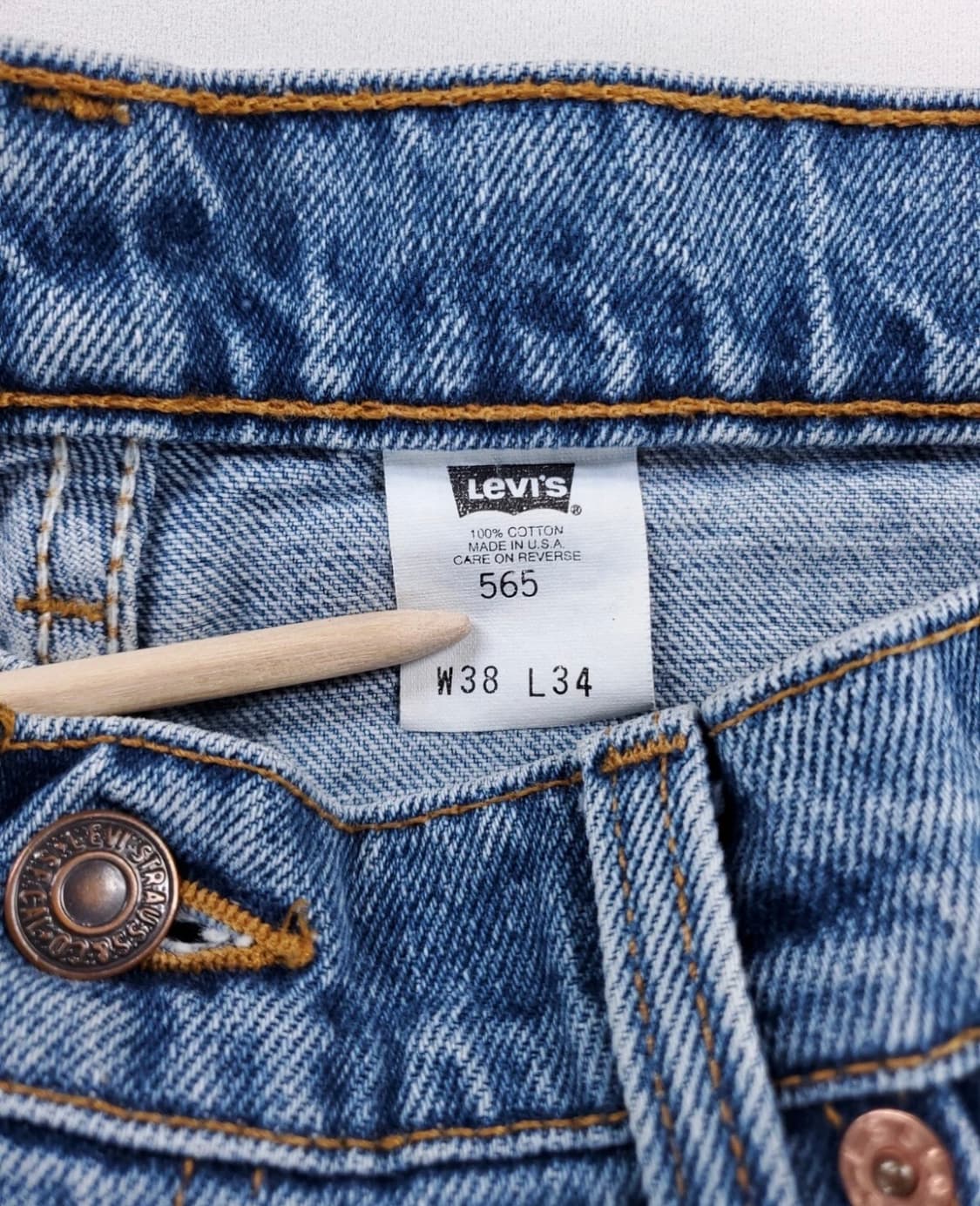Levi’s 565 빈티지 90s USA 생산 데님 W36 L33.5 상품이미지2