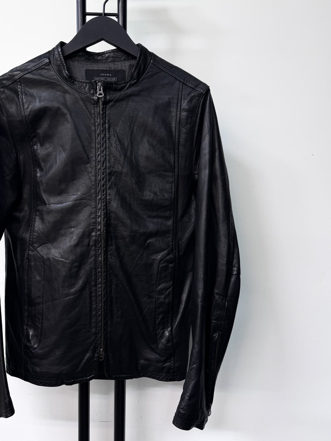 샤마 카우 레더 바이커 자켓 상품이미지2