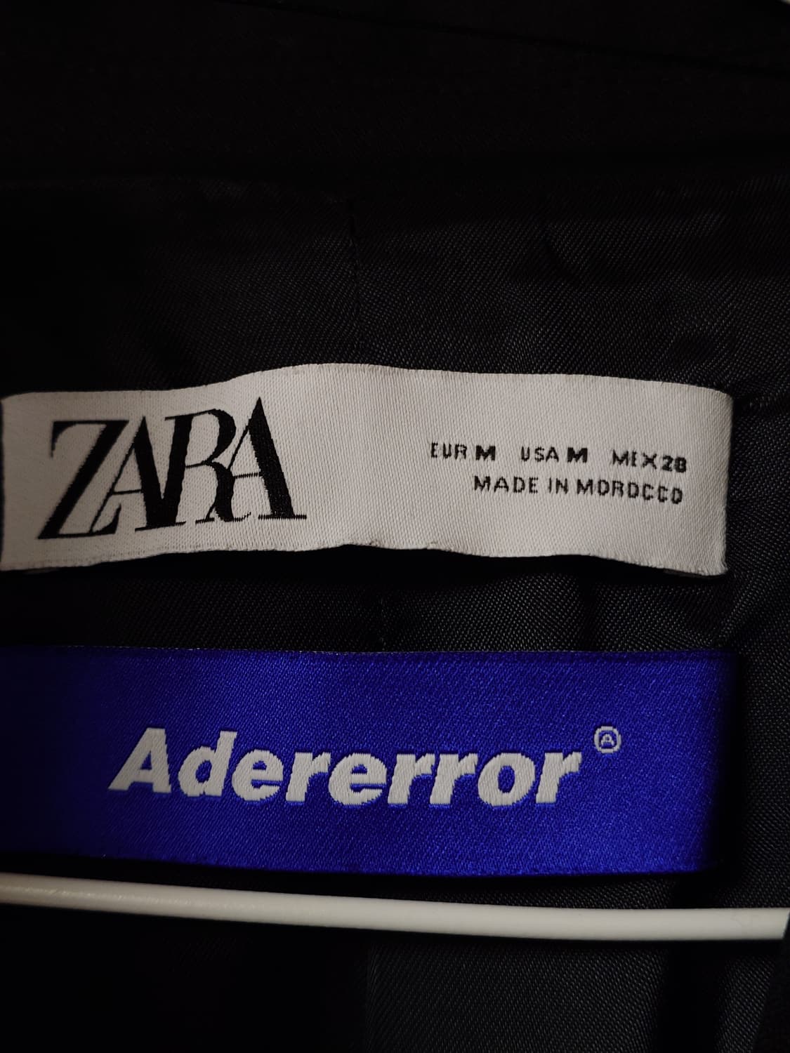 [M] 자라 x 아더에러 오버사이즈 블레이저 블랙 스티치 상품이미지3