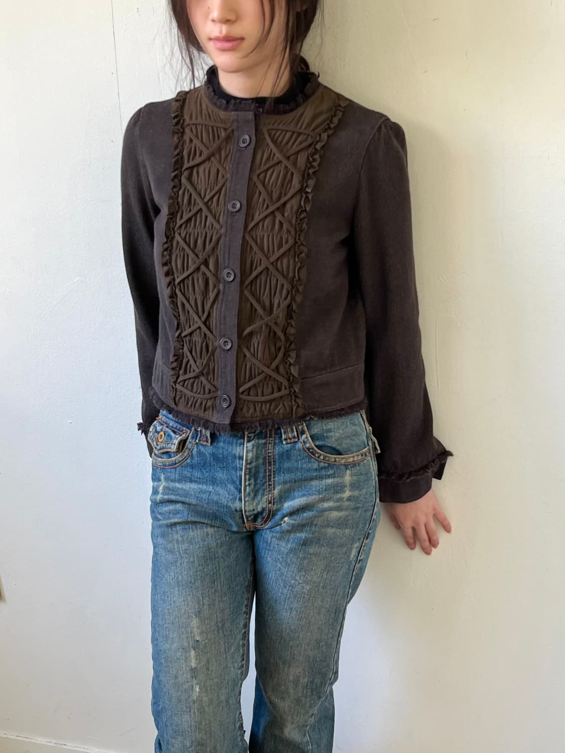 LA TENDA 로프 데님 자켓 상품이미지4