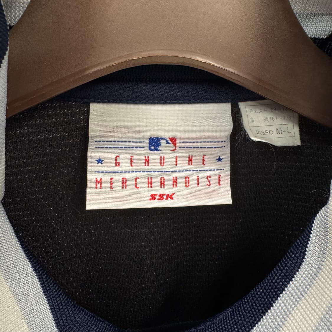 90s MLB X 양키스 트랙자켓 전면 빅로고 포인트 네이비 화이트 상품이미지8