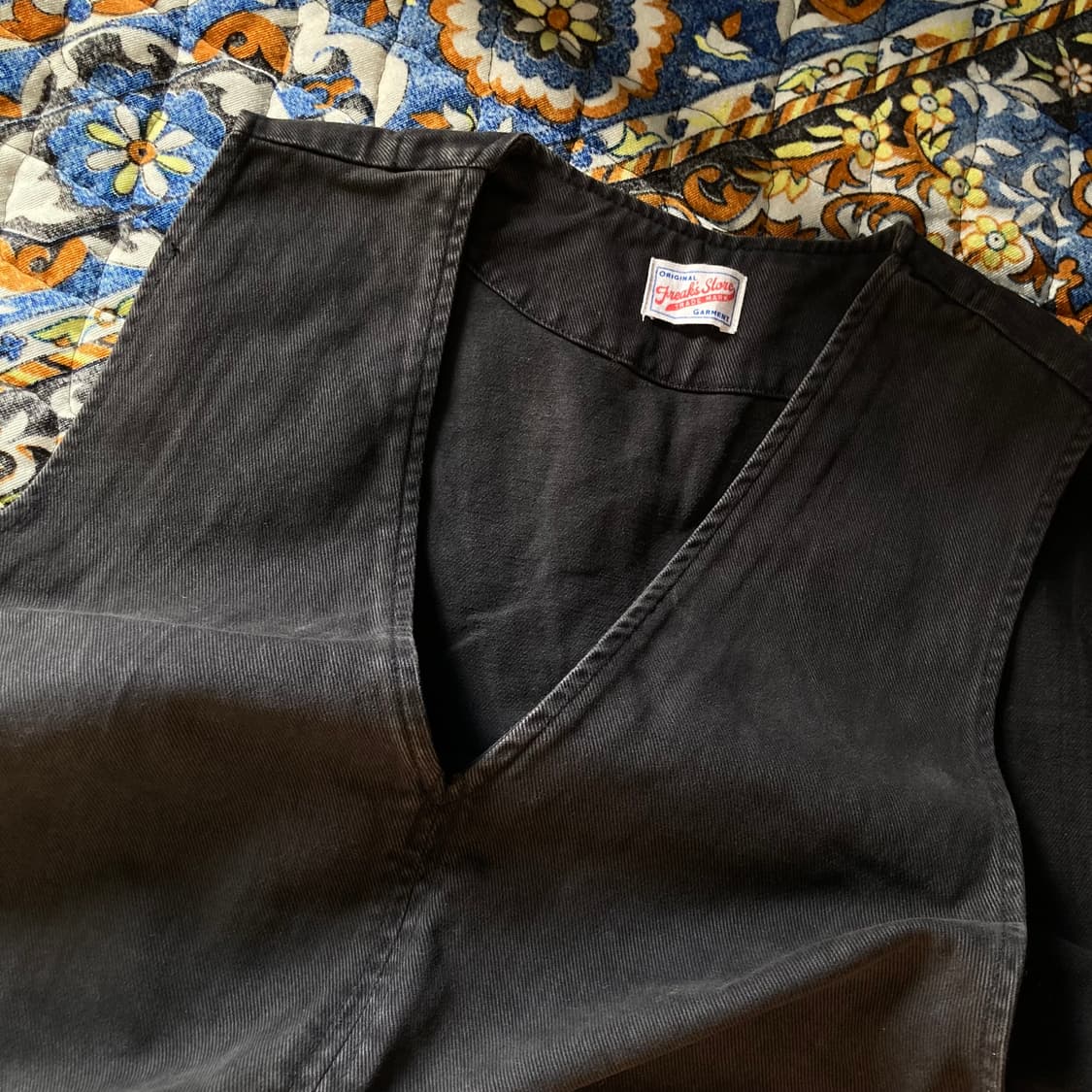 Freak's store 프릭스스토어 데님 버튼 에이프런 레이어드 베스트 상품이미지3