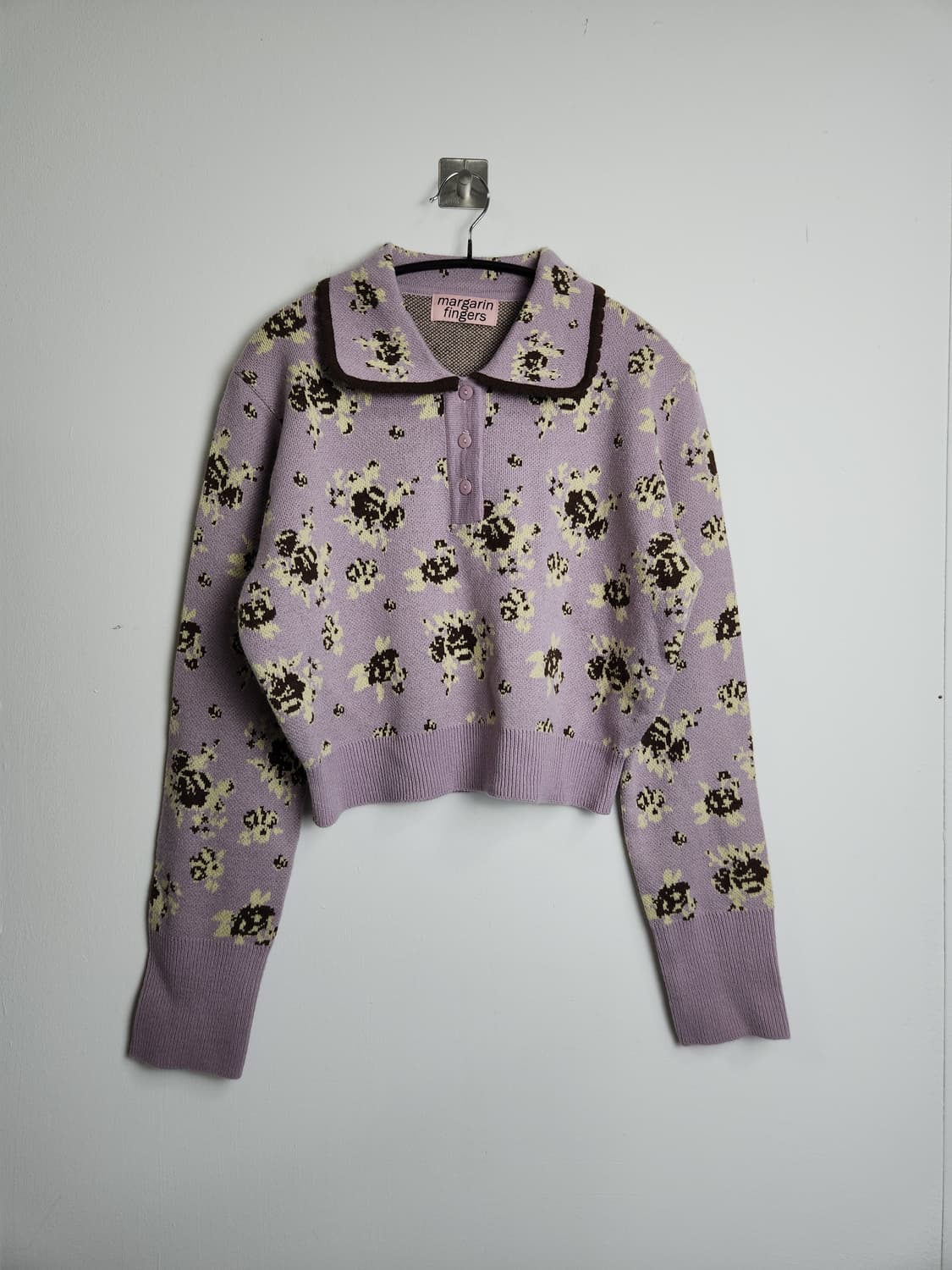 (마가린핑거스)패턴 피케 니트 상품이미지5