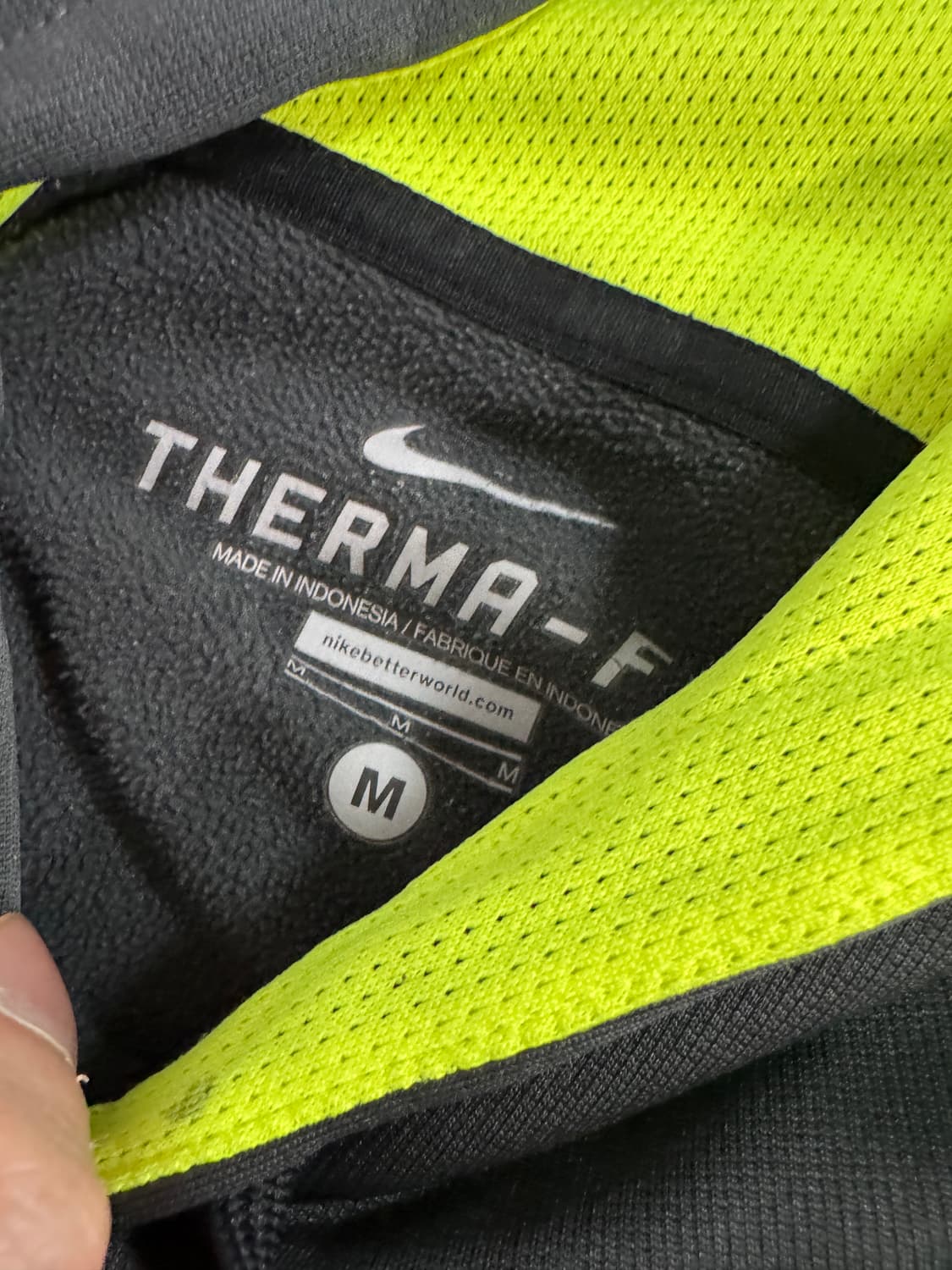 나이키 기능성 써마핏 형광 기모 후드티 M~L 상품이미지3