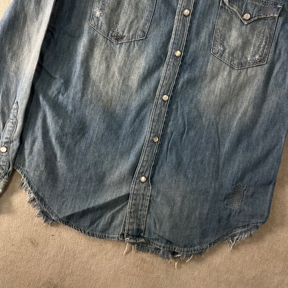 95 폴로랄프로렌 웨스턴 스타일 투포켓 데님셔츠 상품이미지7