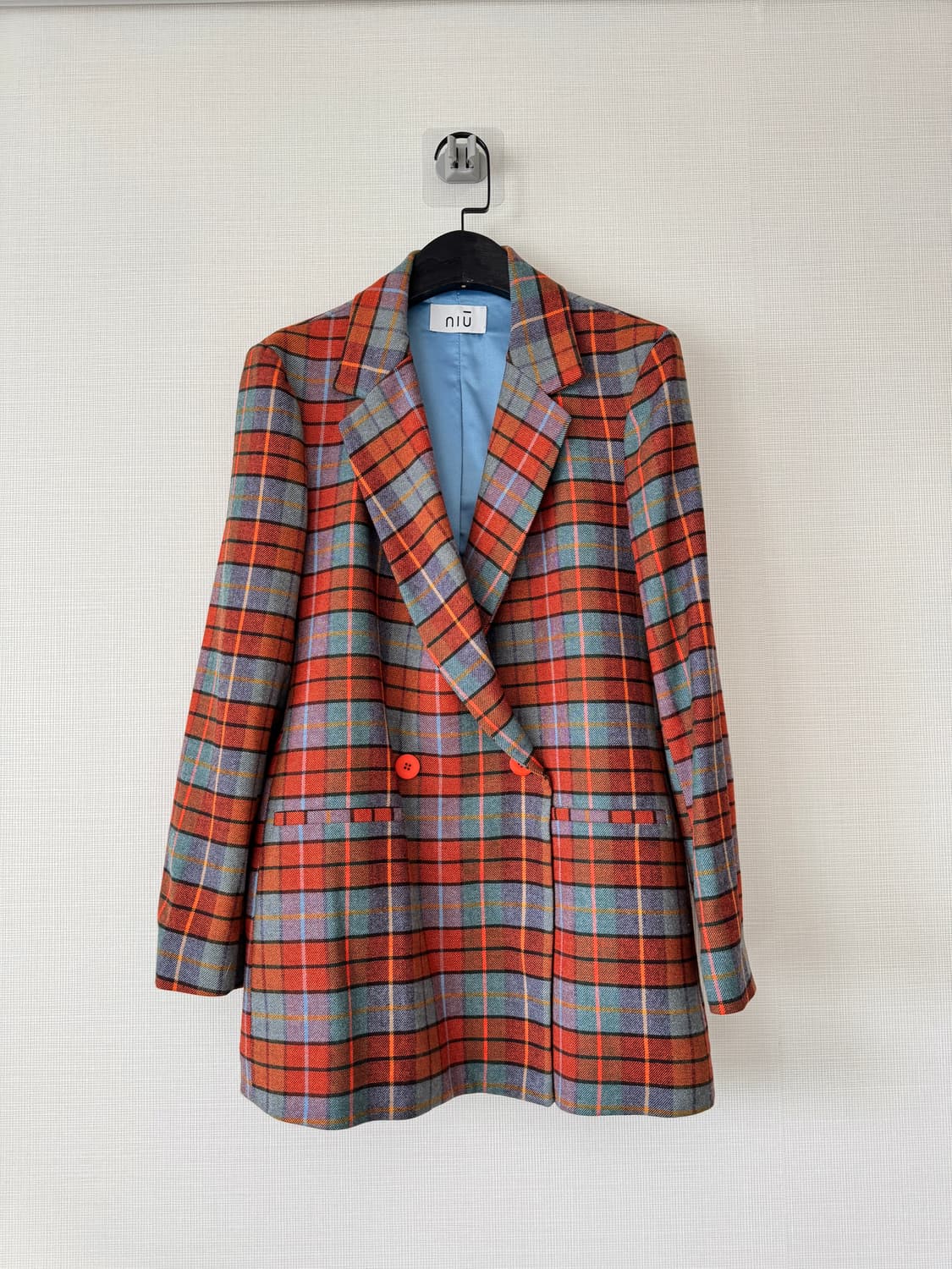 새상품 컨디션 봄 niu 체크 블레이저 XS(44,55사이즈 가능) 상품이미지1