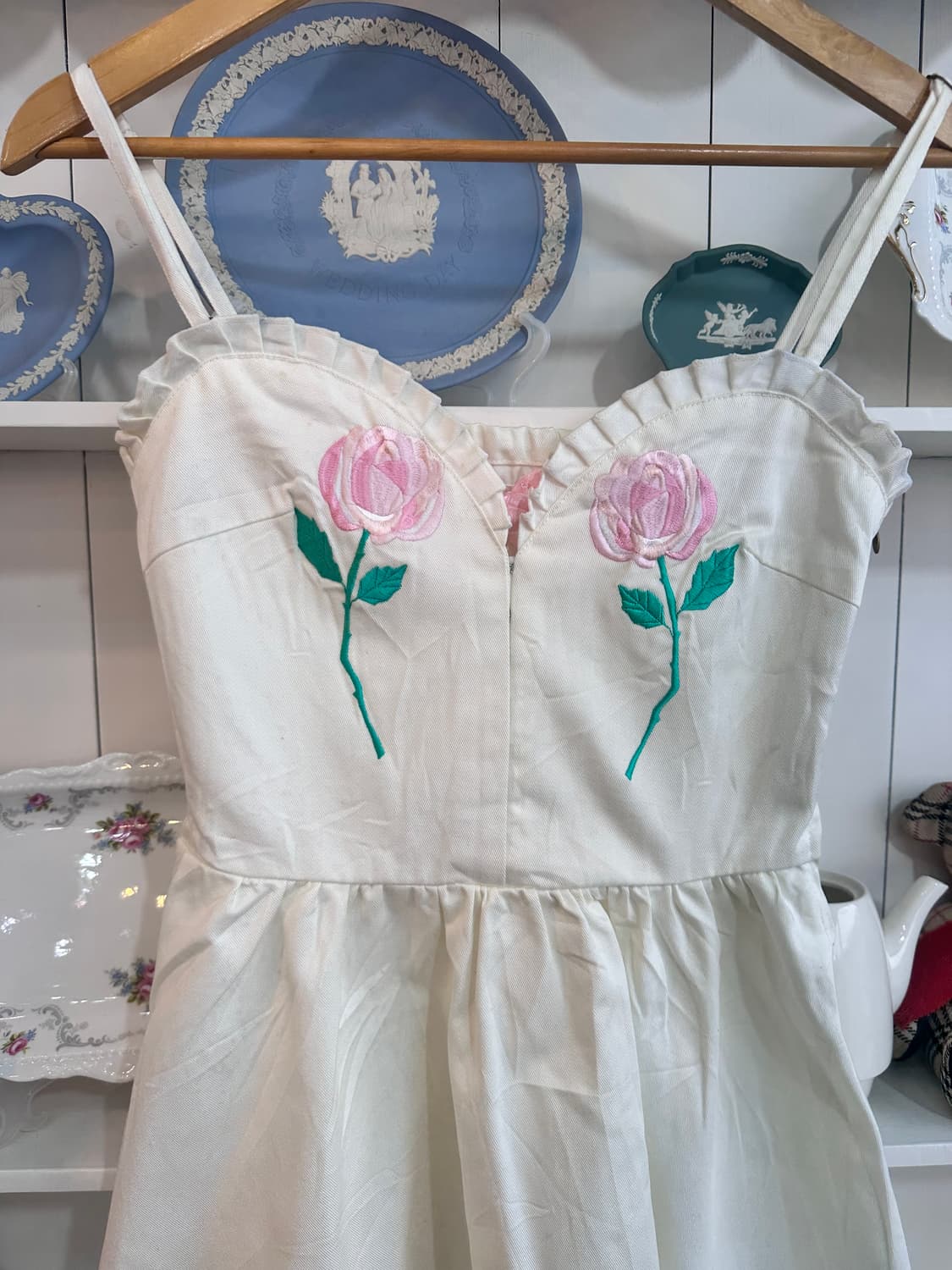 로즈 자수 코르셋무드 뷔스티에 원피스 상품이미지2