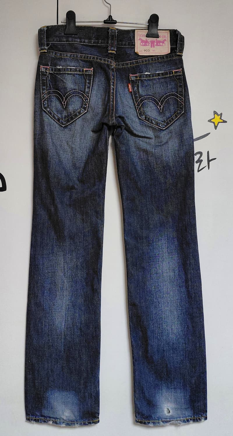 Levi's Japan 903 핑크 하트 스티치 데님 (27) 상품이미지7
