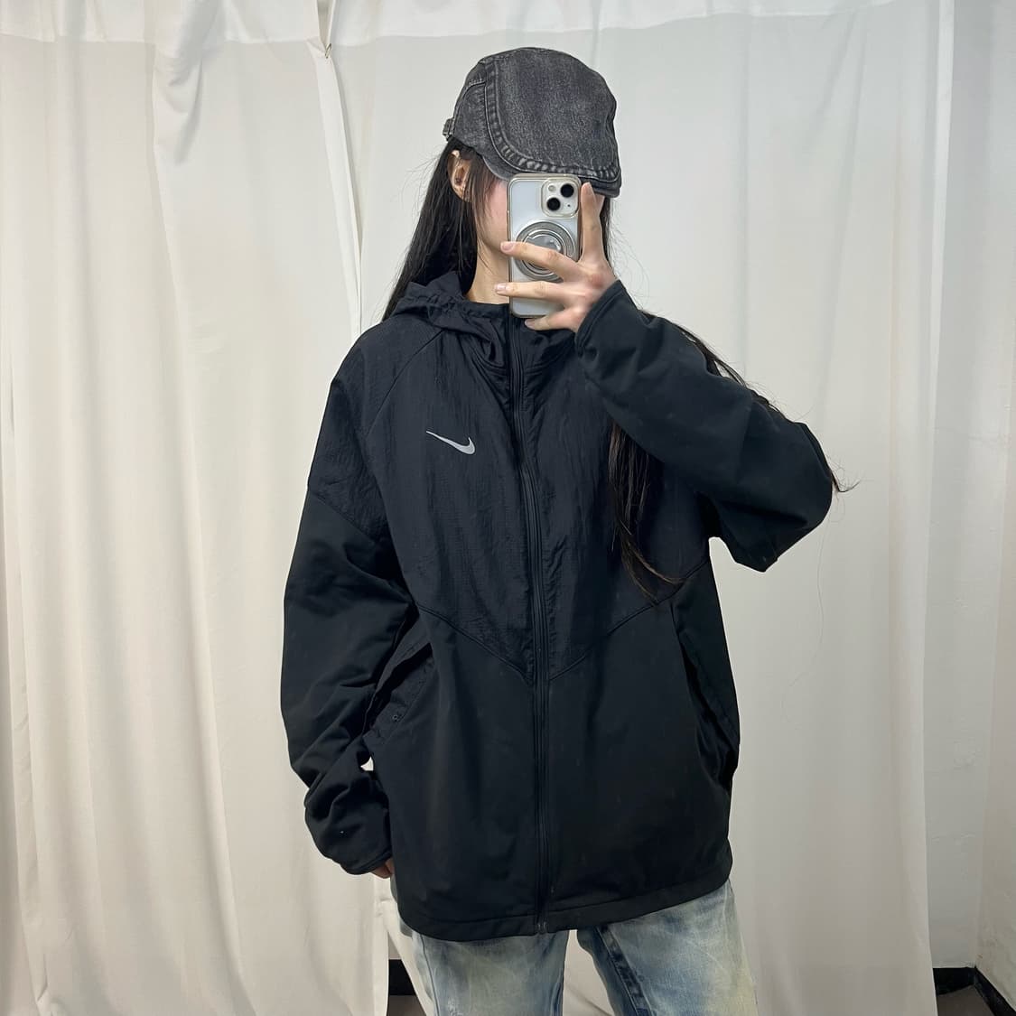 Nike Black Running Windbreaker 상품이미지1