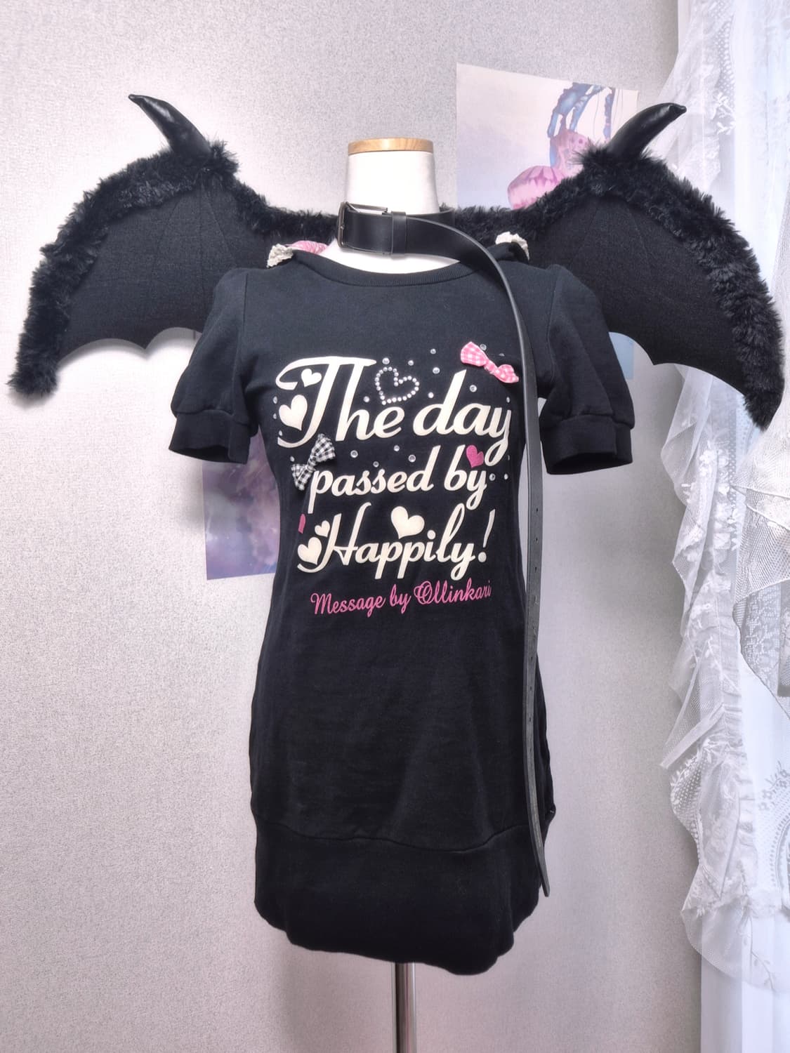 헤이세이 트랄라라 깔 글리터 큐빅 리본 후드 원피스 히메갸루 오네갸루 상품이미지1