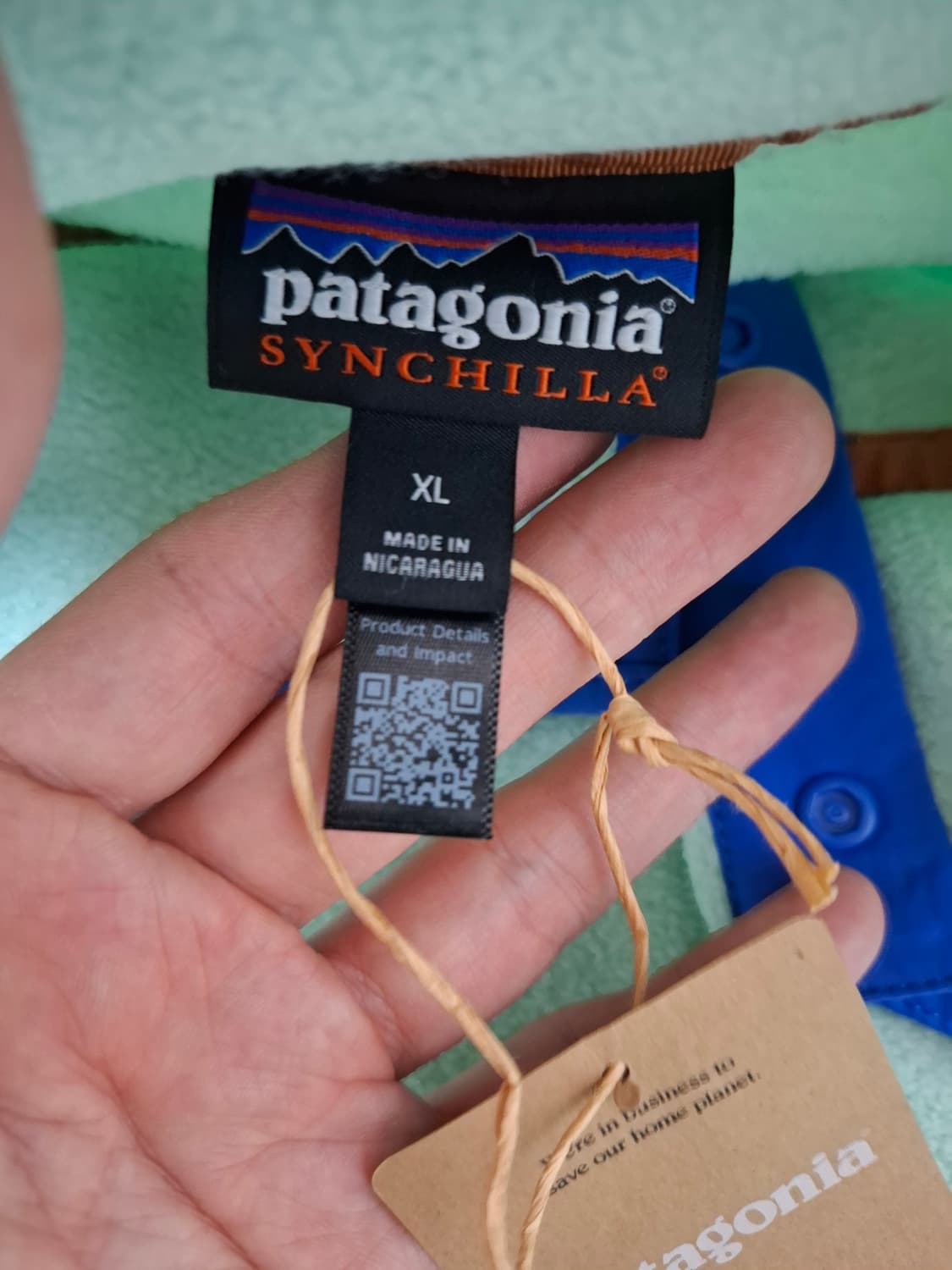 XL 파타고니아 신칠라 플리스 풀오버 린스드 그린 민트 상품이미지4