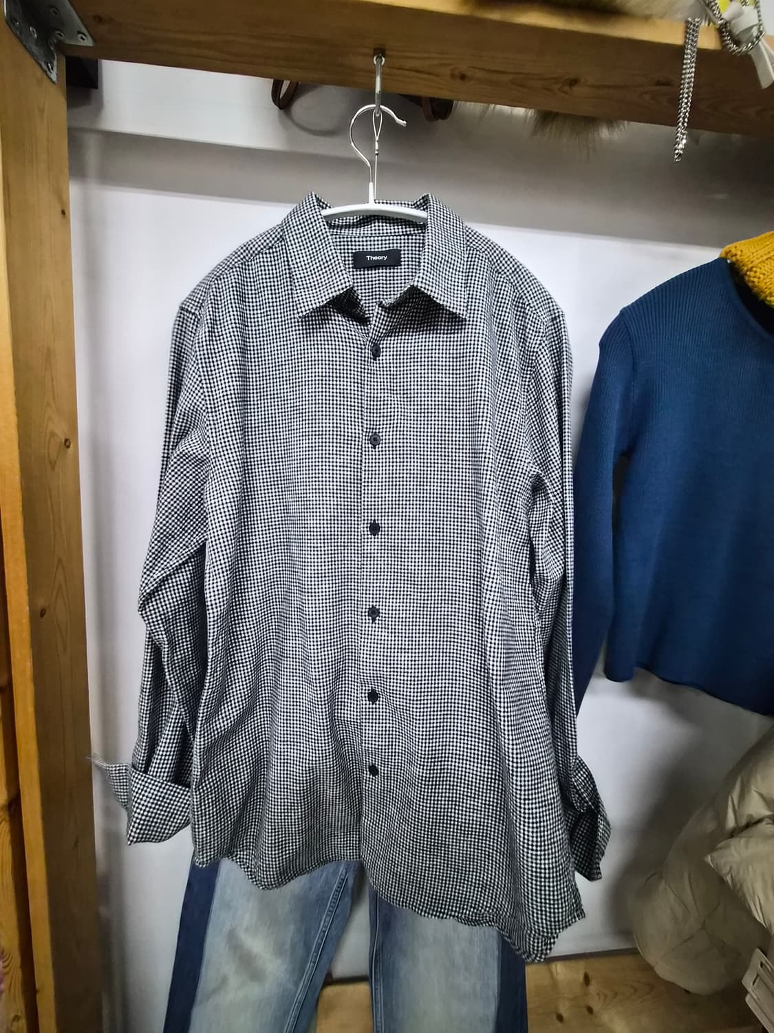 띠어리 체크셔츠 상품이미지3