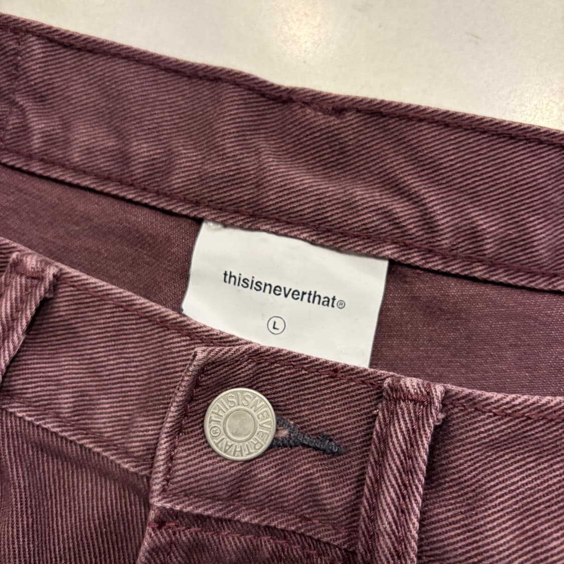 [L] 디스이즈네버댓 와인 퍼플 컬러 데님 팬츠 C451 상품이미지7