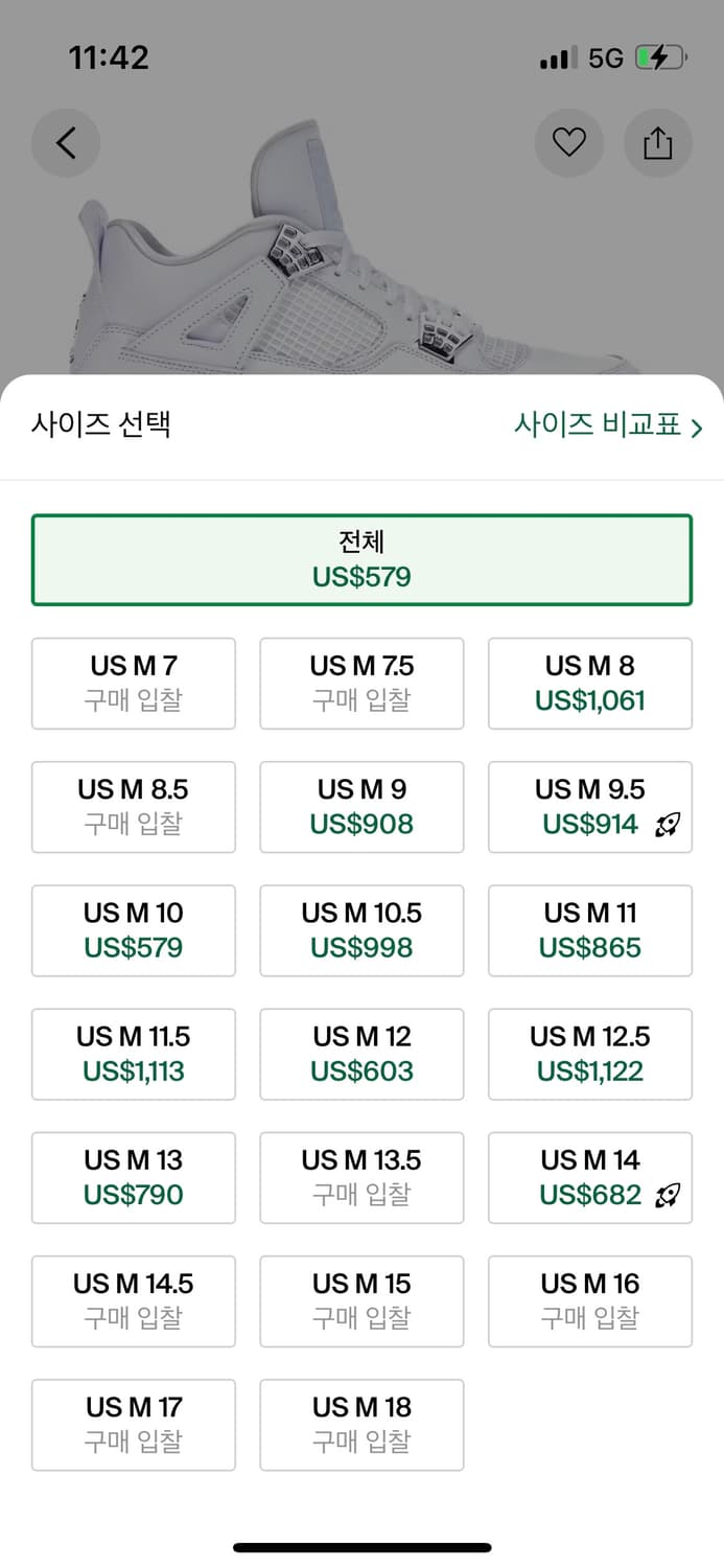 조던 4 레트로 퓨어 머니 265 (2017) 상품이미지6
