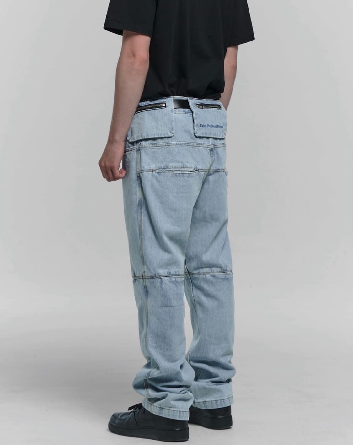 플라스틱프로덕트 백팬츠 steel blue M (주말까지만) 상품이미지1