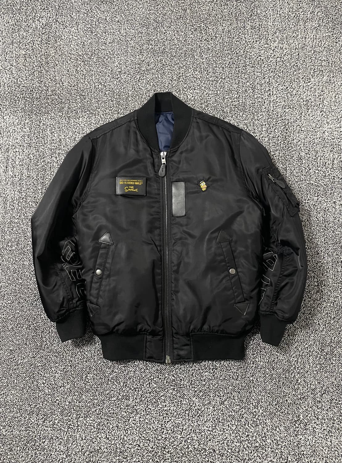 빈티지9. 스테레오 바이널즈 DJ 호머 심슨 MA-1 봄버 자켓 점퍼 상품이미지1