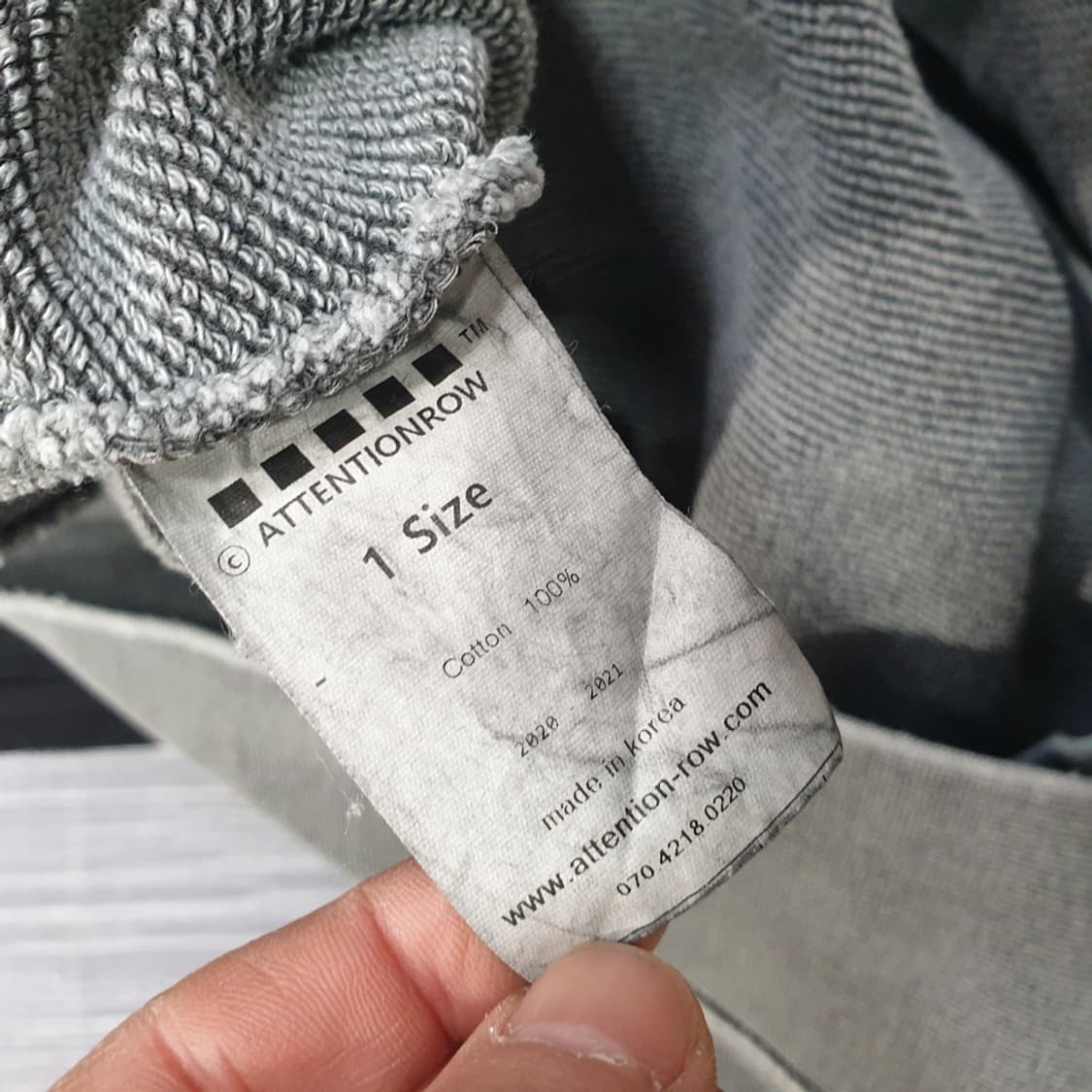 어텐션로우 A 10 ROW 피그먼트 맨투맨 1 상품이미지6