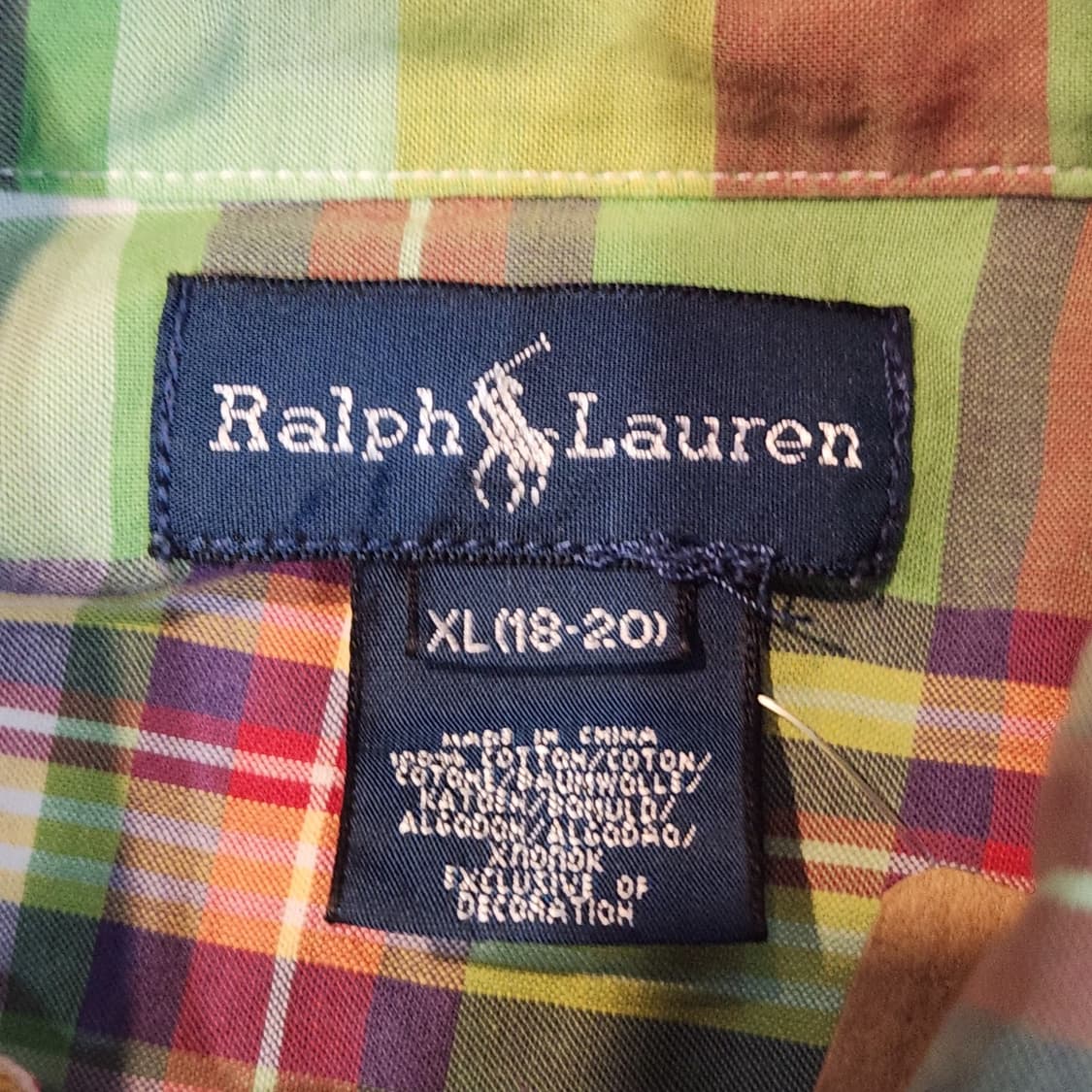 폴로 랄프로렌 체크 셔츠 남방 긴팔 (XL) 상품이미지3