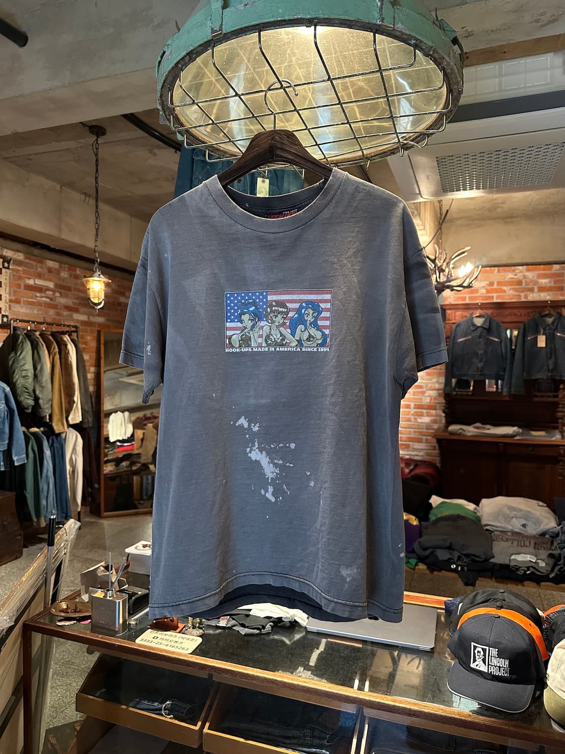 90s USA Hook Ups 빈티지 훅업스 반팔 티셔츠 상품이미지1