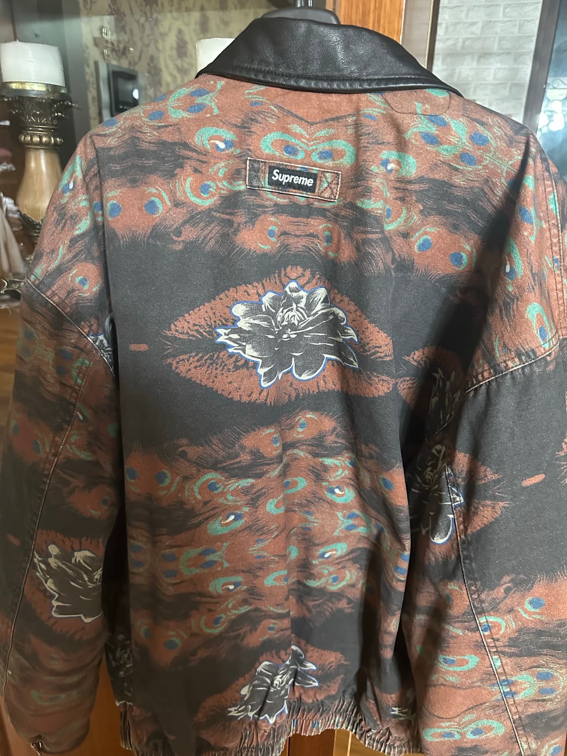 [M] 슈프림 유틸리티 레더 칼라 자켓 피콕 상품이미지3