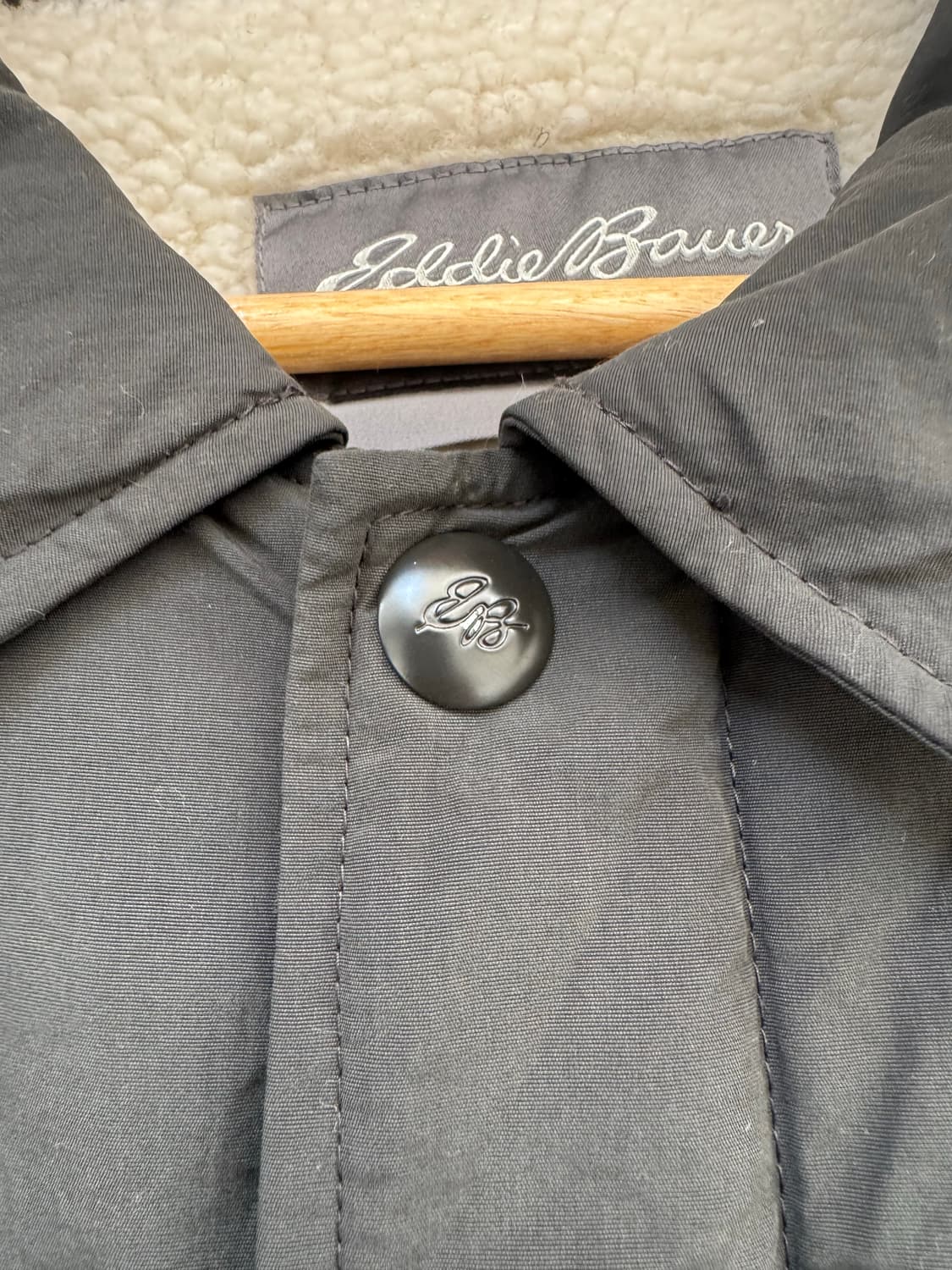 에디바우어 벨티드 카키 양모 롱 패딩 코트 자켓 L 상품이미지2