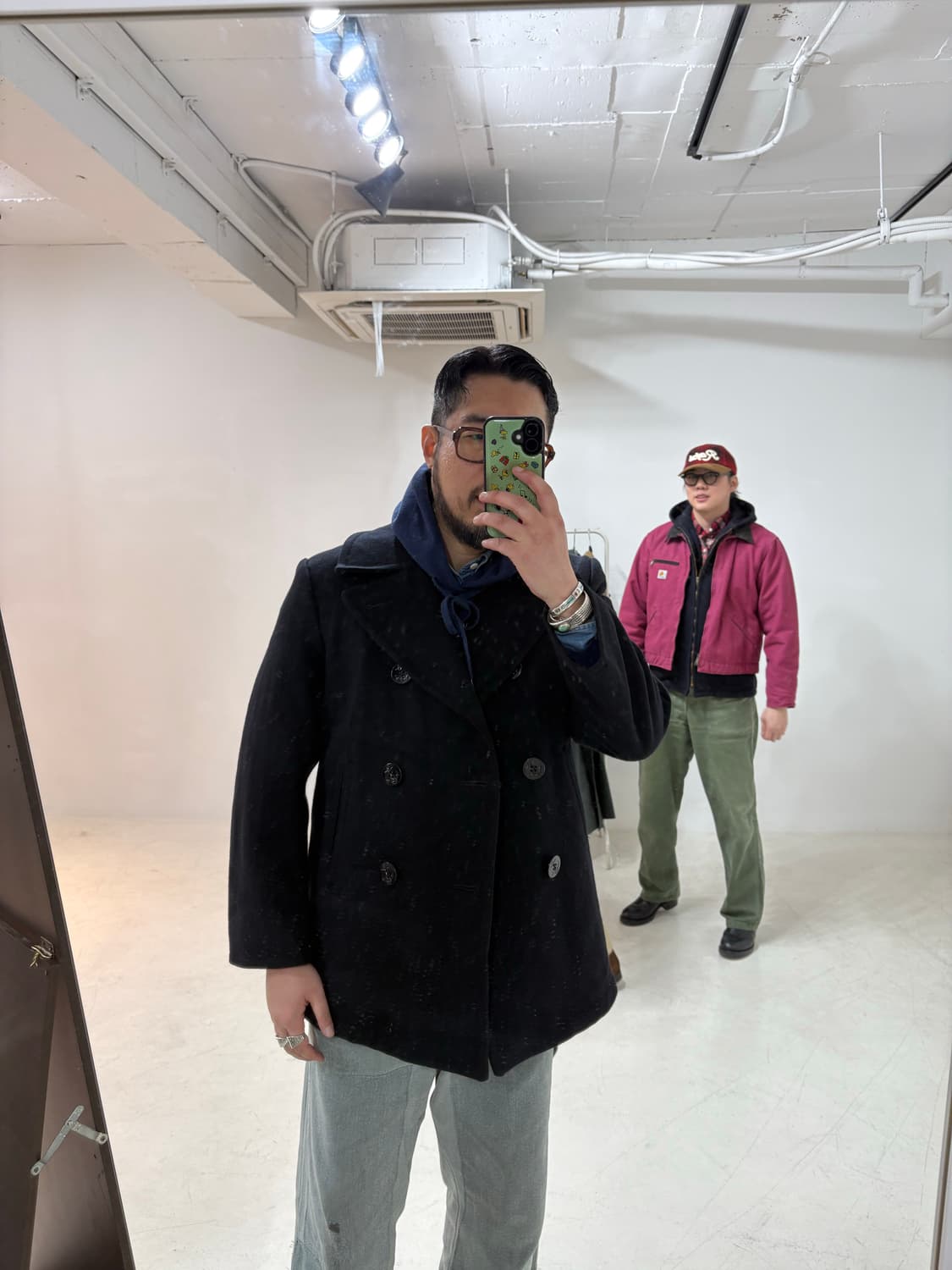 90‘s USN Wool Pea Overcoat. 상품이미지8