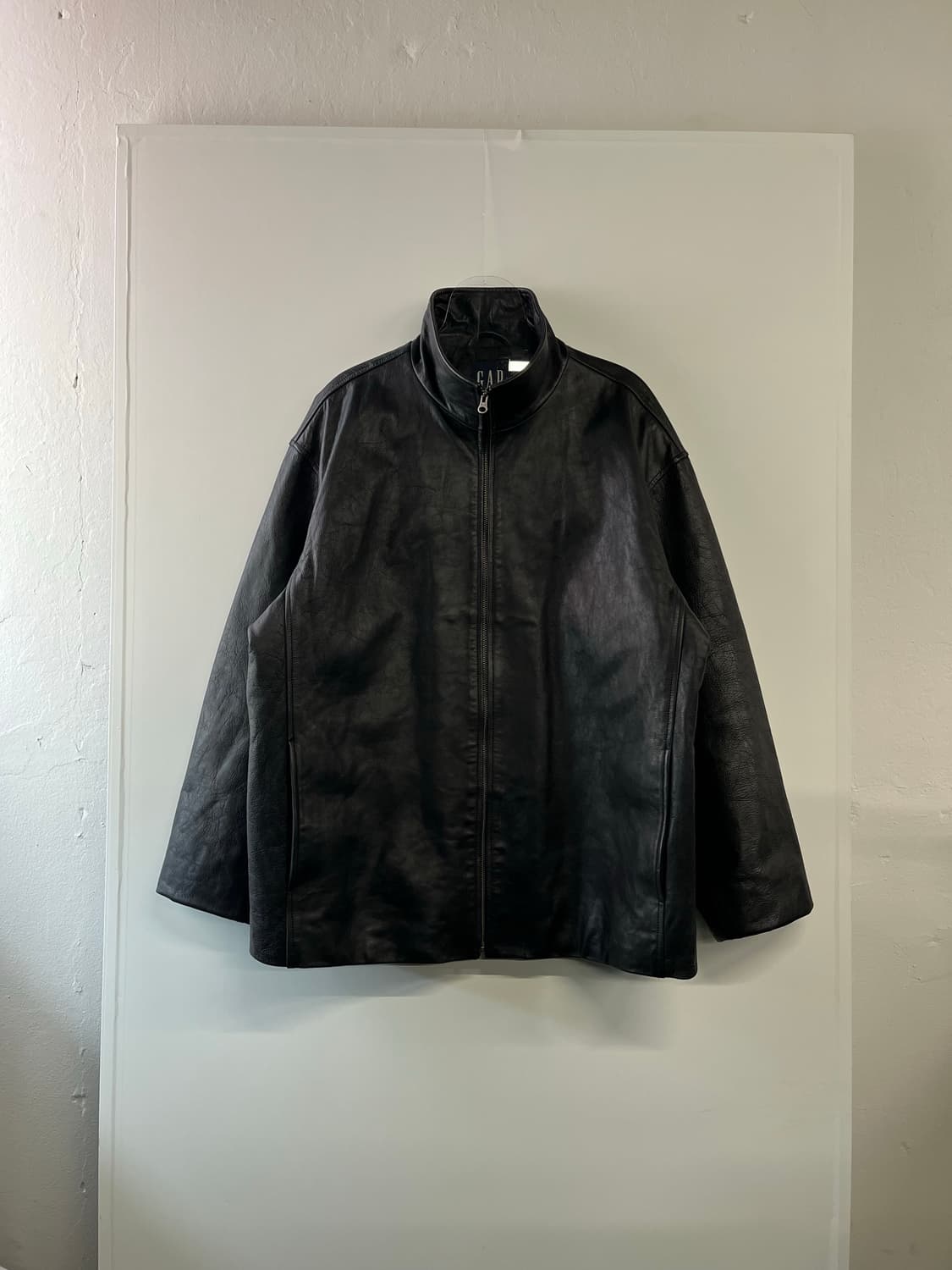 90s 올드갭 풀집 레더 자켓 상품이미지1