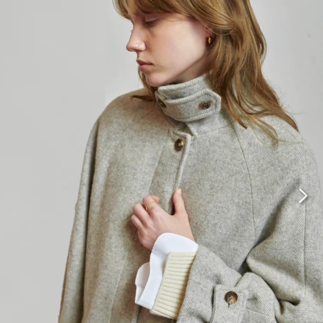 유메르(UMER) 잉글랜드 알파카 헤링본코트 프리사이즈 상품이미지2