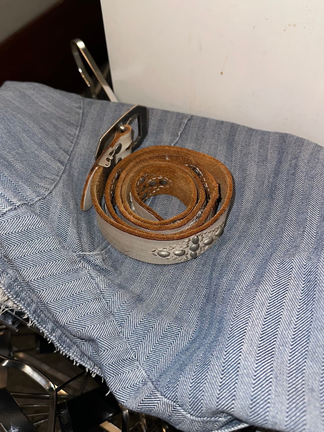 Real Leather western stud faded belt  상품이미지3