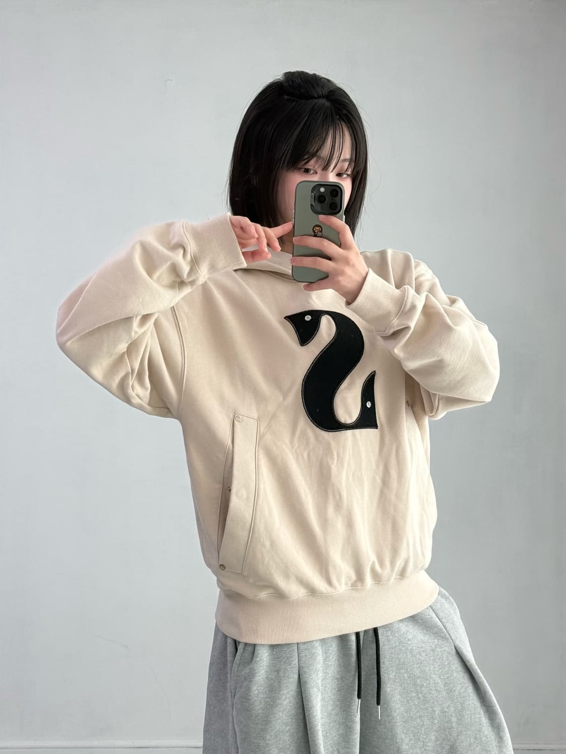 Satur 베이지 후드티 상품이미지3