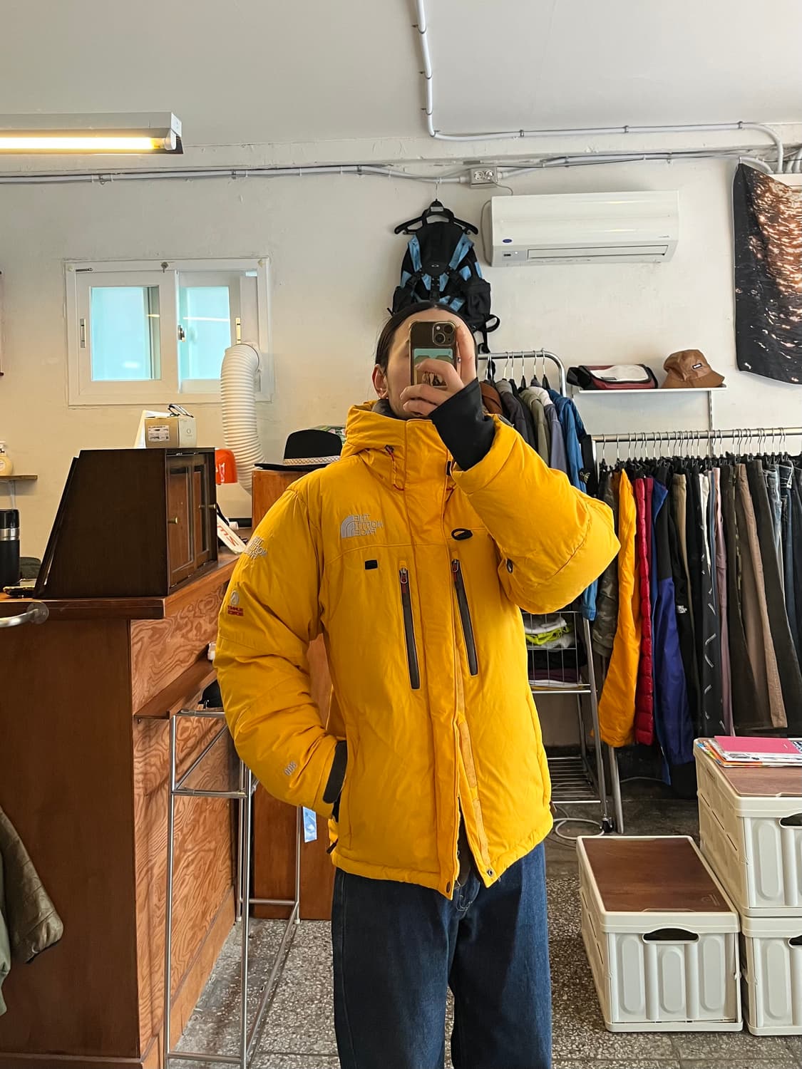 노스페이스 히말라야1 패딩 옐로우 상품이미지1