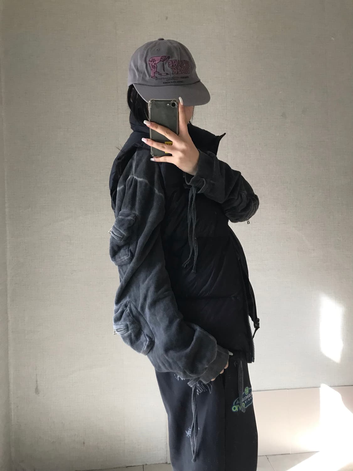 노페 700 눕시 블랙 조끼패딩 상품이미지3