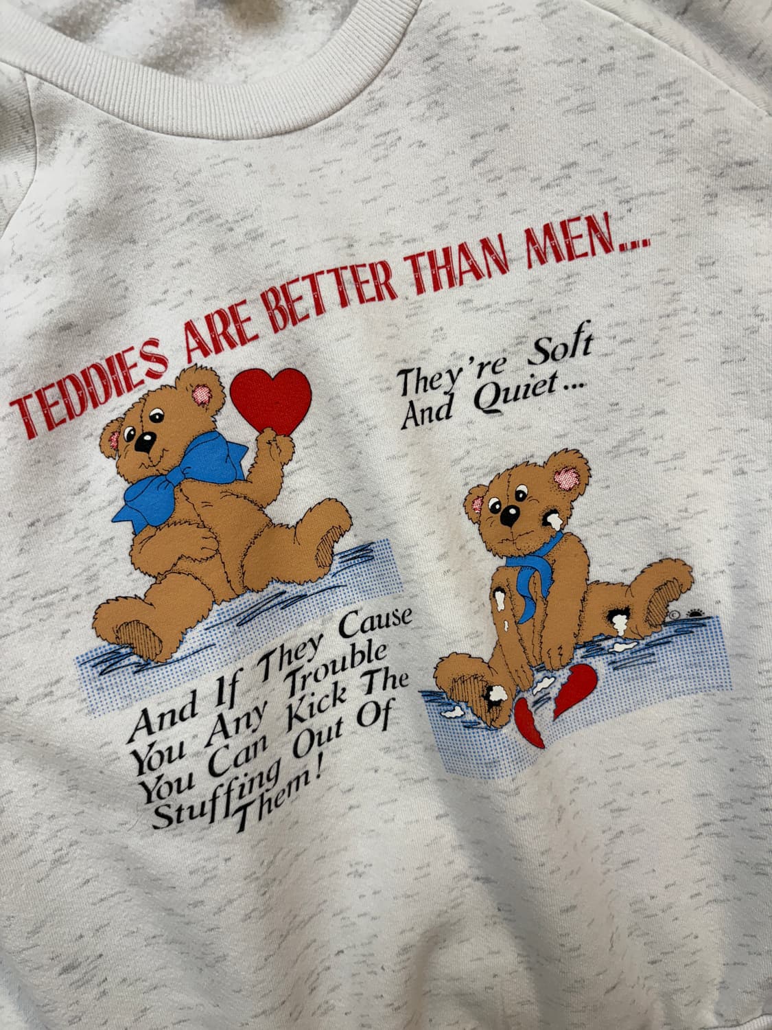 [XL] 90s USA TEDDIES 멜란지 스웻셔츠 상품이미지1