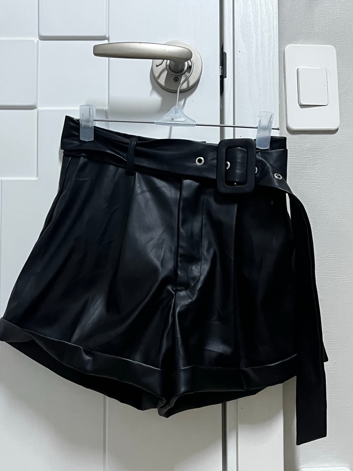 가죽 반바지 레더 반바지 상품이미지1