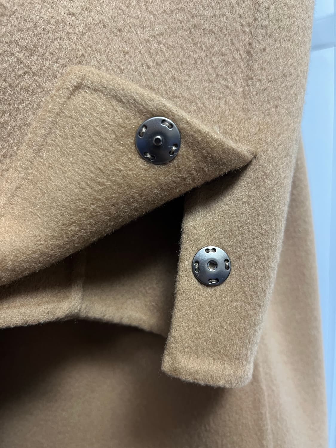 타임옴므 베이지 캐시미어 건플랩 벨티드 코트 100사이즈 상품이미지4