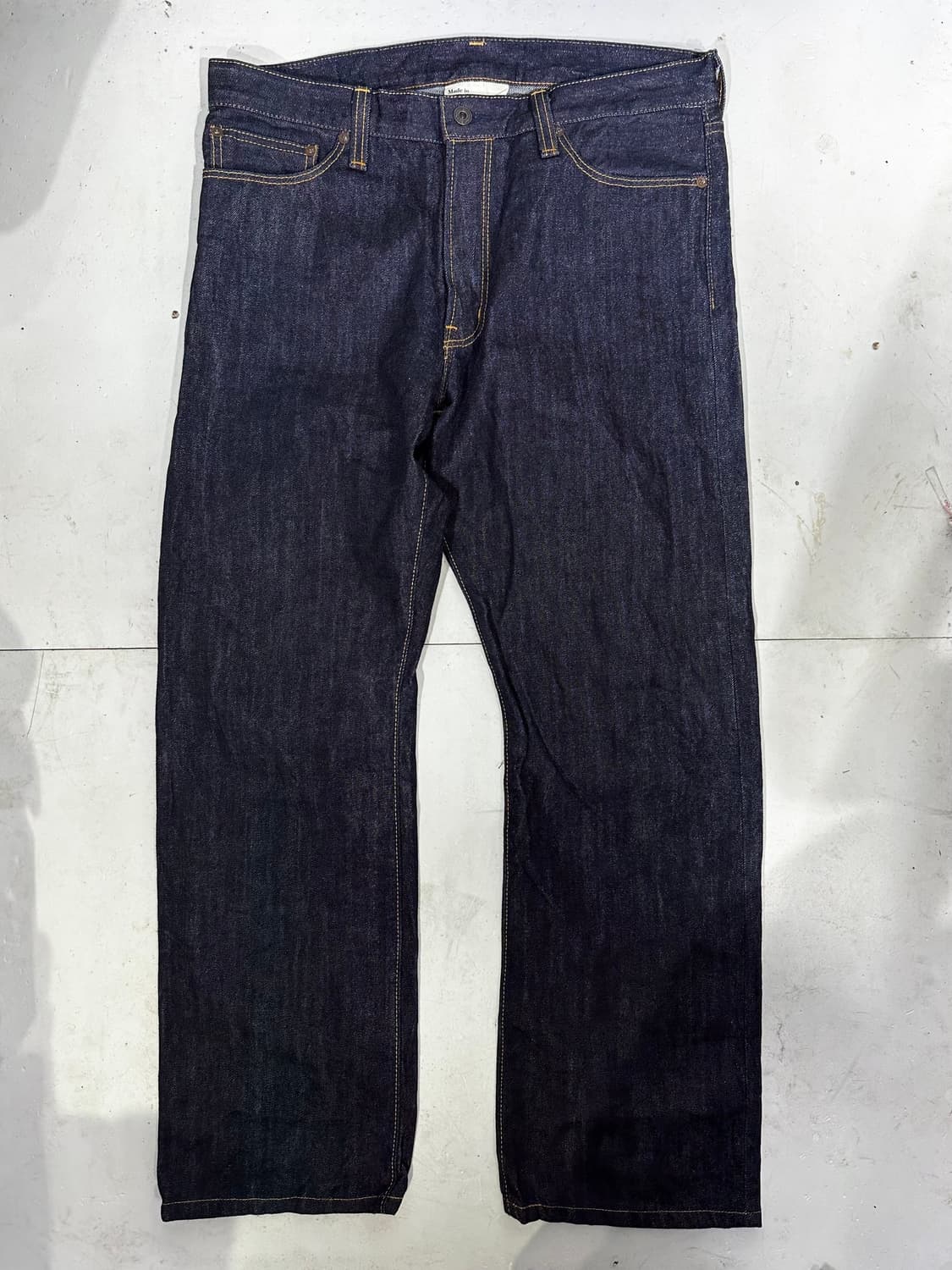 일본 빈티지 진청 백 넘버 니폰 생산 셀비지 데님 팬츠 청바지 상품이미지4