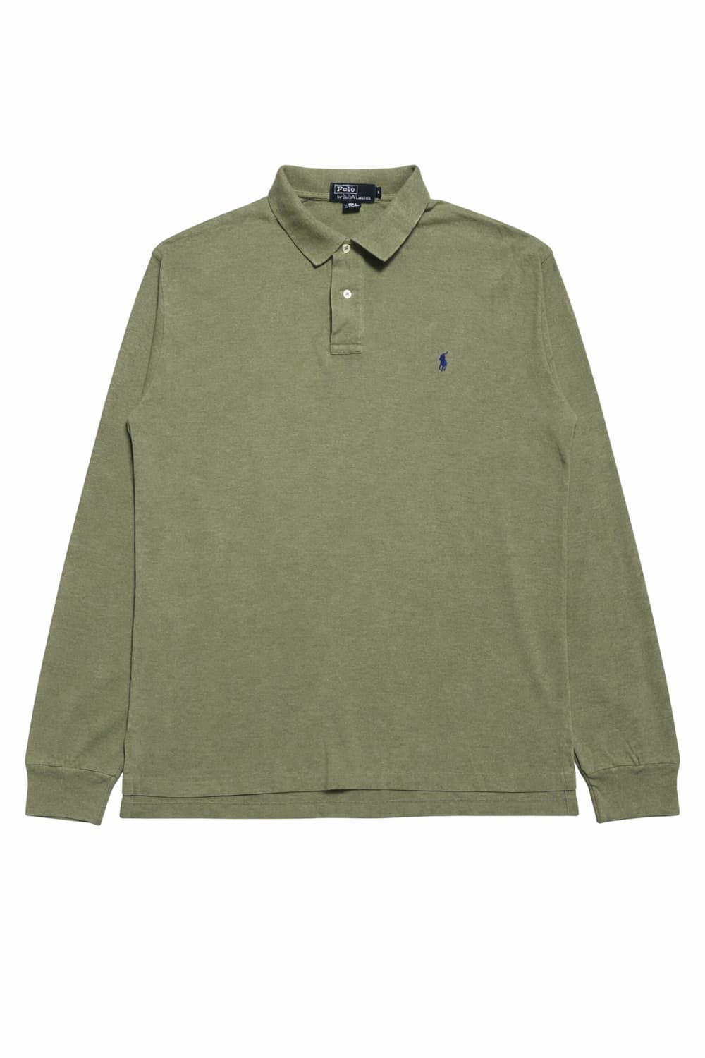 USA 00s 미국 빈티지 클래식 폴로 랄프로렌 올리브 긴팔 카라티 L 상품이미지1