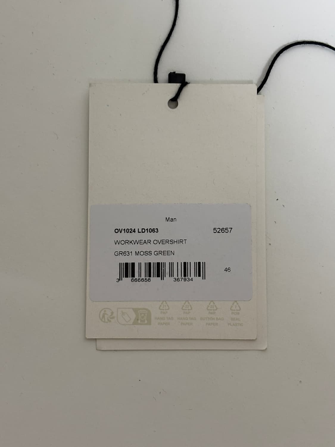 [46] 르메르 워크웨어 오버셔츠 (모스 그린) 상품이미지4