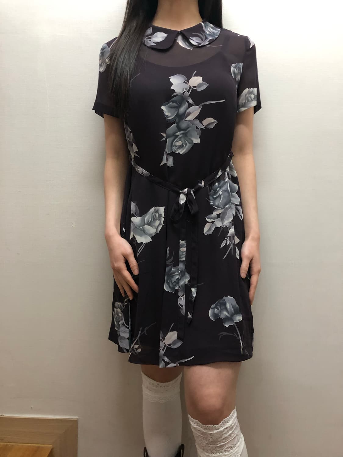 빈티지 브라운 플라워 원피스 상품이미지4